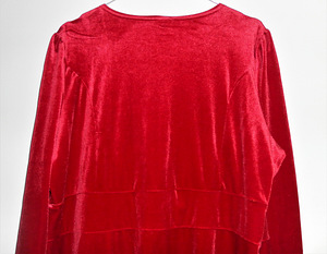 Silmapaistev sametine veniv erkpunane kleit, 2XL (6 foto / 8)