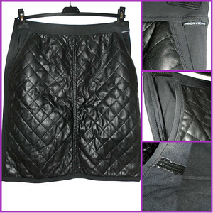 MarcCain стильная черная стеганая юбка-стрейч, L-XL