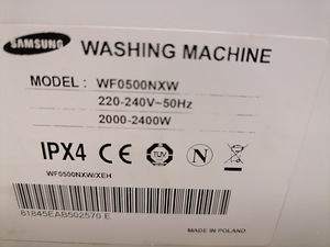СТИРАЛЬНАЯ МАШИНА SAMSUNG 5КГ; 1000 ОБ/МИН. (2 фото из 2)