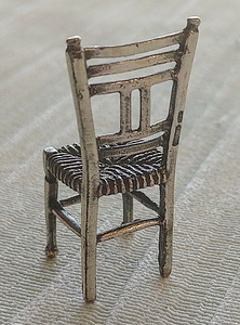 Vintage hõbe miniatuur, tool, proov 925 (2 foto / 6)