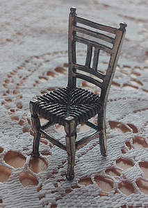 Vintage hõbe miniatuur, tool, proov 925 (3 foto / 6)