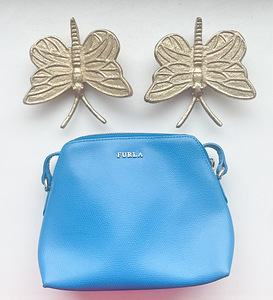 UUS Furla nahkkott – sinine, crossbody (1 foto / 3)