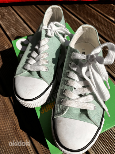 Новинка, размер 36, мятно-зеленая повседневная обувь. (фото #3)