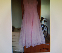 Платье длинное, светло- розовое, размер 40-42