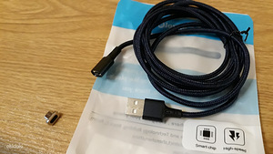 USB -kaabel - mikro -USB. Magneti ja rohelise taustvalgustusega (2 foto / 5)