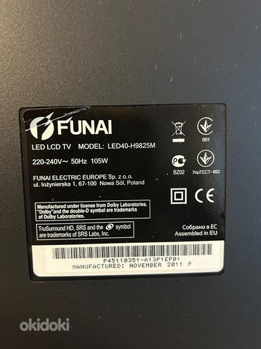 Funai LED LCD 40-tolline teler