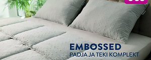 LOT! Tekk Dormeo EMBOSSED 200x200, padjat 2tk 50x70 (1 foto / 2)