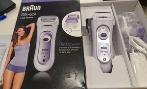 LOT! Braun Silk-épil Wet & Dry, blue - Lady shaver (3 foto / 4)