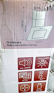 LOT! UUS Respecta Õhupuhastaja CH-22010WX 60cm Valge (2 foto / 3)