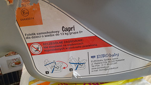 LOT! Laste turvatool Euro Baby Capri (4 foto / 4)