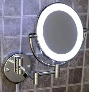 LOT! Meigipeegel seinale peegel 5x 2 poolne LED valgustusega (1 foto / 5)