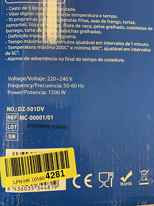 Mobiclinic, фритюрница XL 5L 1500 Вт до 200 ºC (7 фото из 7)