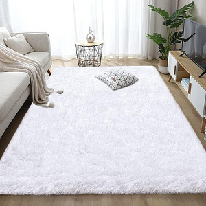 НОВЫЙ ковер Aujelly Shaggy, белый, 180 x 270 см (1 фото из 6)