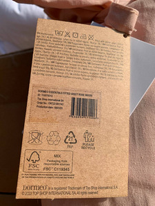 НОВАЯ ПРОСТЫНЯ DORMEO ESSENTIALS РОЗОВАЯ 90X200 СМ (3 фото из 4)