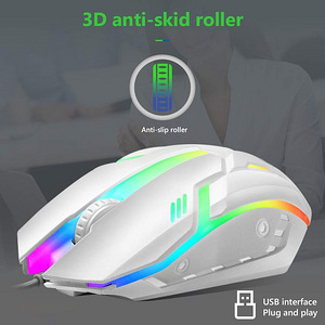 Limeide GTX300 Juhtmega USB LED-klaviatuur hiirega, valge (3 foto / 8)