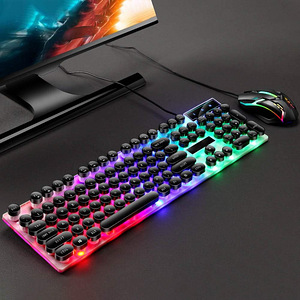 Limeide GTX300 Juhtmega USB LED-klaviatuur hiirega, valge (6 foto / 8)