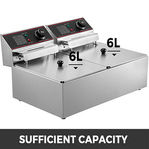 LOT! UUS VEVOR Elektriline Õlifritüür 2x10 l 5000W (9 foto / 10)