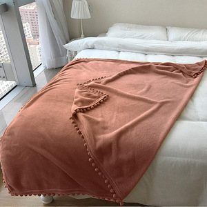 LOT! НОВЫЙ фланелевый плед LOMAO 130 x 160 см карамель (2 фото из 7)