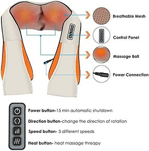LOT! UUS Kaela ja selja masseerija Shiatsu 3D Relaxy M01 (2 foto / 8)