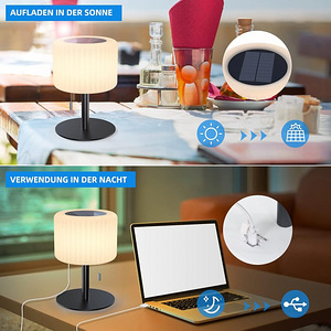 LOT! UUS Iroo LED päikeseenergial töötav juhtmeta laualamp (6 foto / 6)
