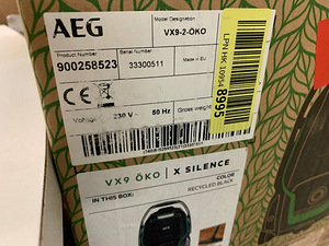 ЛОТ! Пылесос AEG VX9-2-ÖKO с мешком НЕ РАБОТАЕТ! (9 фото из 9)