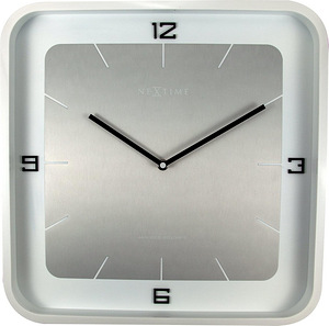 LOT! UUS Vaikne NeXtime Seinakell, valge, 40 x 40 x 4 cm (8 foto / 9)