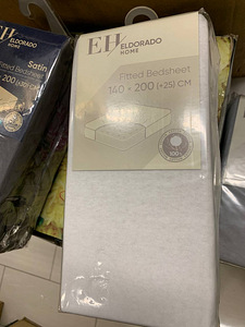ЛОТ! НОВАЯ простыня с резинкой 140x200x25см Хлопок Eldorado (1 фото из 2)