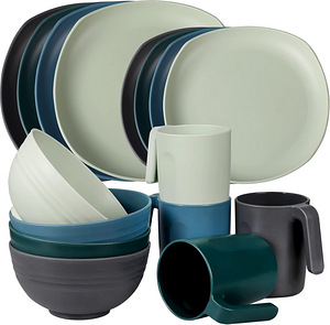 LOT! UUS Dinnerware sööginõukomplekt plastikust 16tk (1 foto / 6)