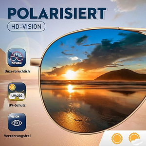 WearPro polariseeritud päikeseprillid, rohelised kuldne raam (4 foto / 6)