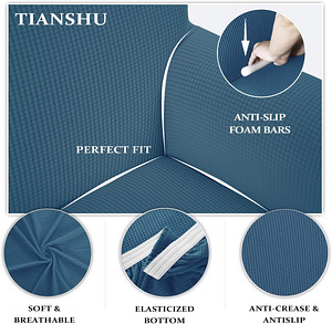 НОВИНКА! Чехол для двухместного дивана TIANSHU, темно-синий (4 фото из 6)
