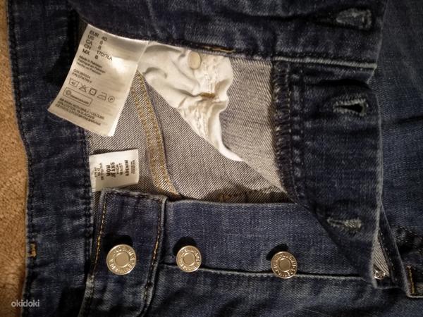 H&M синие джинсы mom-fit, размер 40 (фото #3)