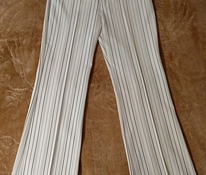 Ilusad valged triibulised püksid, suurus 40