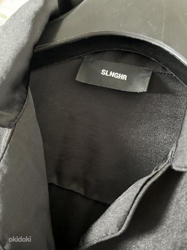 Красивая черная рубашка, размер S (фото #2)