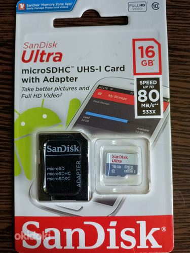 Mälukaart microSDHC 16 GB (foto #2)