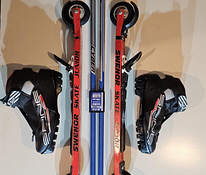Роликовые лыжи+лыжные ботинки+лыжные палки