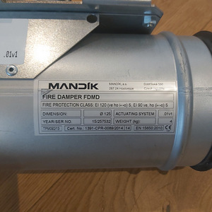 Tuletõkkeklapp Systemair 125 mm (3 foto / 3)
