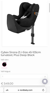 Бустерное кресло Cybex Sirona Z i-Size 45-105 см + Cybex isofix basic (9 фото из 9)