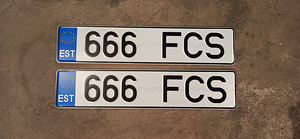 666 FCS Рег.номерные знаки новые