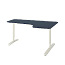 Ikea БЕКАНТ угловой письменный стол, 160x110 см, бело-синий (фото #1)