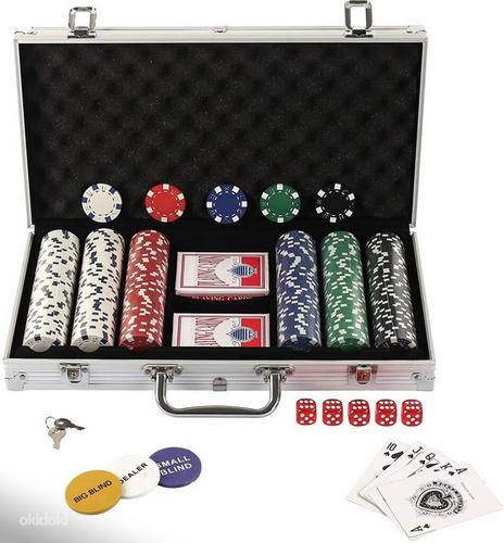 Покерный набор Texas Strong, 300 жетонов + чемодан (фото #2)