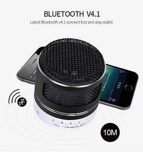 Kaasaskantav kõlar, Bluetooth MP3 FM, kuldne (5 foto / 6)