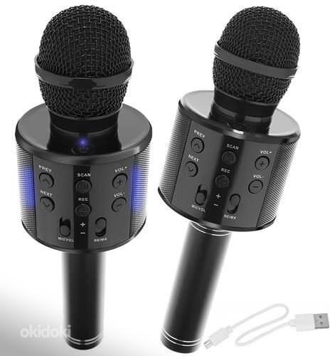 Karaokemikrofon, juhtmevaba Bluetoothiga ja muutmisefektid (foto #1)