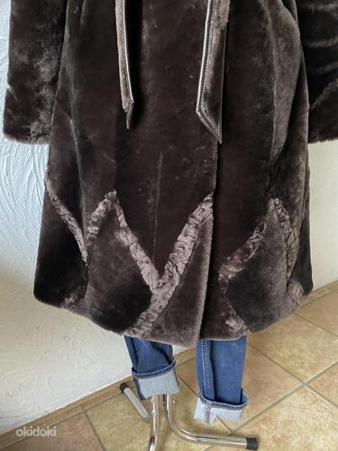 Пальто , шуба из мутона, норковый воротник (фото #7)