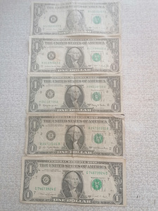 1 dollar (5 kupüüri 1963, 1977, 1988) (1 foto / 6)