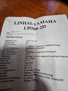 LINHAI-YAMAHA 500cc (7 foto / 7)