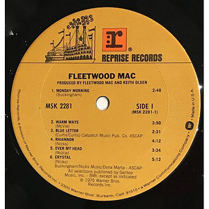 FLEETWOOD MAC - FLEETWOOD MAC (1-st press USA)Textured Cover (4 foto / 6)