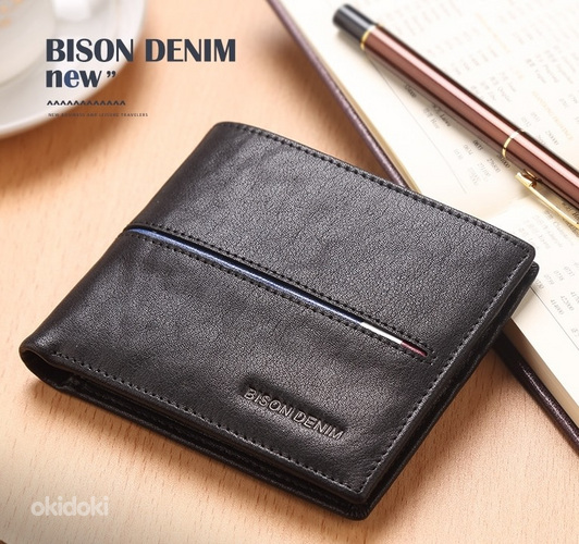 Мужской кожаный кошелек Denim Bison (фото #2)