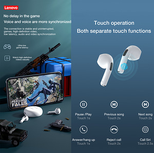 LENOVO stiilsed juhtmevabad kõrvaklapid (3 foto / 5)
