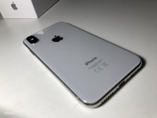 iPhone X 64GB Silver. Väga korralik, täiskomplekt! (foto #2)