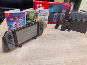 Nintendo SWITCH + lisad + 3 mängu (1 foto / 5)